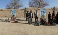 مراسم اهدای نهال به روستاییان دهستان ماهیدشت از توابع شهرستان کرمانشاه