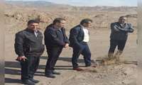 بازدید از طرح زهکشی اراضی مشاع روستای دَگفن تهرود، در شهرستان بم 