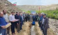 افتتاح خط انتقال آب کشاورزی در روستای شورجه اله امانلو چاراویماق به مناسبت دهه کرامت