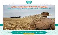بیش از 9845 میلیارد ریال از مطالبات گندمکاران پرداخت شد