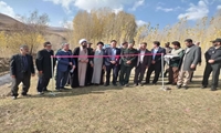افتتاح پروژه نهر کشاورزی روستای حلب شهرستان ماهنشان با فناوری بتن پارچه‌ای
