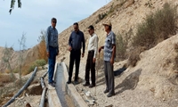 بازدید از مراحل پایانی پروژه احداث کانال آبیاری عمومی روستای فومستان شهرستان پارسیان