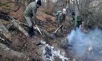 آماده‌باش یگان حفاظت منابع طبیعی بر پیشگیری از برگشت آتش و تثبیت خطوط آتش‌بر در جنگل‌های الیت