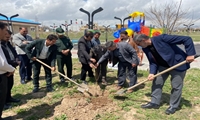 اجرای پویش ملی «سرو ایران» در بخش کندوان به یاد رهبر شهید و شهدای جنگ رمضان