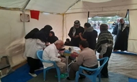 ارائه خدمات رایگان به زائران اربعین در موکب شهید کاوه فولادگر 