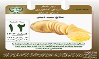روز شمار سیمای کشاورزی استان همدان صنایع سیب زمینی