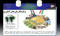 روز شمار سیمای کشاورزی استان همدان برای سومین سال پیاپی موفق به کسب استان برتر در معرفی نمونه های بخش کشاورزی گردید