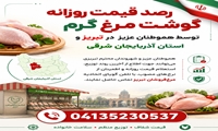 رصد قیمت روزانه گوشت مرغ گرم 