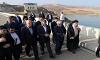 بازدید وزیر جهاد کشاورزی از سد سهند شهرستان هشترود