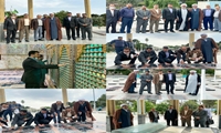 غبارروبی و عطرافشانی مزار شهدای گمنام و شهدای جهادکشاورزی گلستان