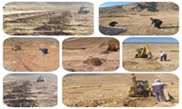 چاله کنی در سطح 14 هکتار از اراضی شهرستان چرداول در راستای توسعه باغات دیم در اراضی شیبدار