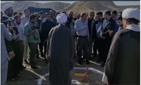 آیین کلنگ زنی پروژه آبیاری تحت فشار روستای میرزاخانلو