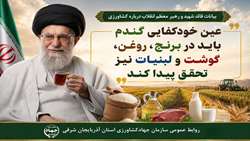 خودکفایی در همه اقلام اساسی؛ از گندم تا برنج، روغن و لبنیات