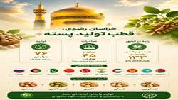 جایگاه خراسان رضوی در تولید و صادرات پسته 