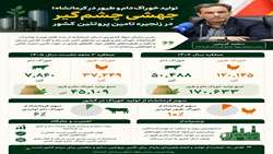  تولیدات خوراک دام و طیور در استان کرمانشاه و نقش این تولیدات در زنجیره تامین پروتیین کشور   