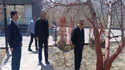 بازدید میدانی مسئولان جهاد کشاورزی و منابع طبیعی آمل از باغ ۳۰ هکتاری زیار لاریجان برای اجرای سامانه نوین آبیاری