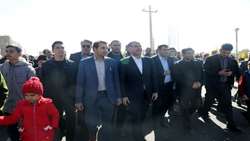 حضور وزیر جهاد کشاورزی در راهپیمایی 13 آبان شهرستان قیدار