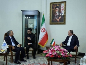 غلامرضا نوری در دیدار اسد مجیدخان دبیرکل جدید سازمان همکاری اقتصادی اکو